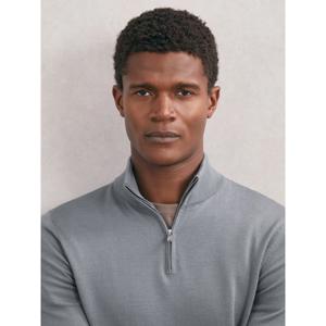 REISS Blackhall Merino Wool Half-Zip Jumper